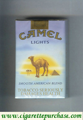 Camel with sun Smooth American Blend Lights cigarettes soft box